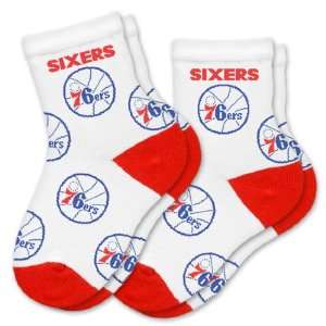 NBA Philadelphia 76ers Kids Socks, 2 Pack, Infant Sports 