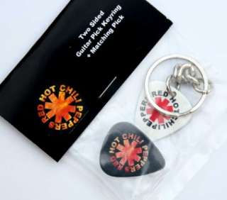 Red Hot Chilli Peppers Guitar Pick Keyring + Pick  