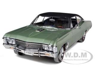1967 CHEVROLET IMPALA SS 427 GREEN CHASE CAR WITH BLACK ROOF 1/18 BY 