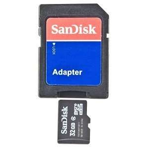  SanDisk 32GB Class 4 microSDHC Memory Card w/SD Adapter 