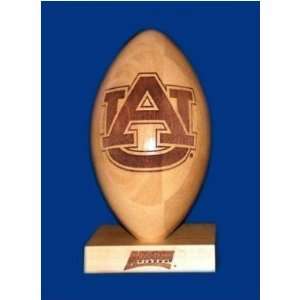  Auburn Tigers Solid Maple Wood Laser Engraved Football NCAA College 