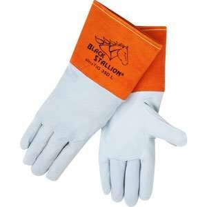 Black Stallion 35D Quality Relaxed Fit Deerskin TIG Welding Gloves 