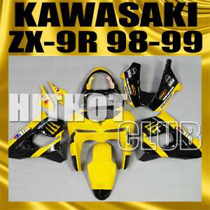 FOR FAIRING ZX9R 98 99 YELLOW BLACK HULL 9W833  