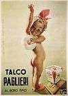 Talco Paglieri poster Gino Boccasile 1950 original exc