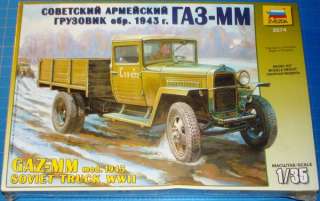 Zvezda 135 Gaz MM Mod.1943 Soviet Truck WWII #3574  