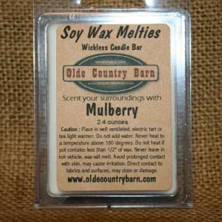 Mulberry Soy Tarts Melts Breakaway Wickless Candle Bar  