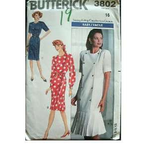   DRESS SIZE 16 RATED EASY BUTTERICK PATTERN 3802 