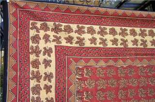 India Tapestry Bedspread Wall Hanging Cotton Leaves TWN  
