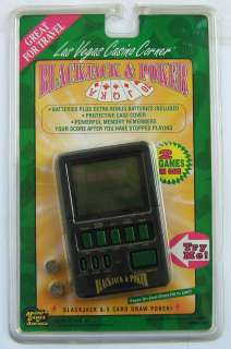 MICRO GAMES OF AMERICA ELECTRONIC 1994 BLACKJACK & POKER NEW SEALED 