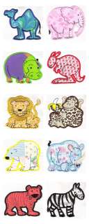 Zoo Animals Applique Machine Embroidery Designs  