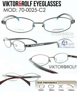 EyezoneCo] VIKTOR&ROLF 70 0025 2 Eyeglass Full Rim Titanium/Acetate 