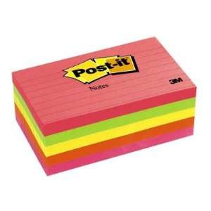 3M Post it Neon Fusion Lined Notes