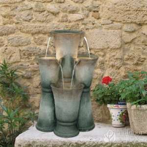  Alfresco Home Ceres Fountain With Pump and Light Patio 