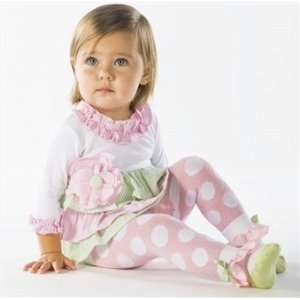   Flower Dress and Tights Set Size 2T 3T   173024 