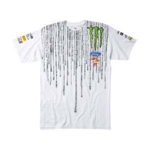    DC KEN BLOCK MONSTER FORD SPILL WHITE TSHIRT SMALL 