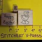 Easter Rubber Stamps Happy Easter Chicken Mini Rabbit stampin Up 