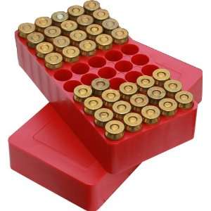 MTM 50 Round Slip Top Ammo Box 44/45 Cal (Red)  Sports 