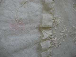 GORGEOUS Old Antique Tambour NET LACE PILLOW SHAMS or PILLOW COVERS 
