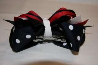 M2MG Flag Girl Boutique Hair Bow 4th of July Ribbon  