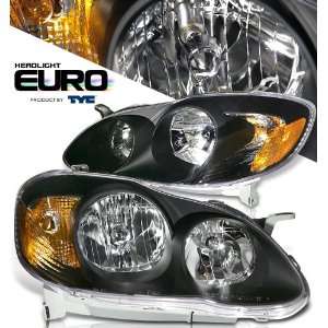   2003 2007 Toyota Corolla Black Headlight Performance Automotive