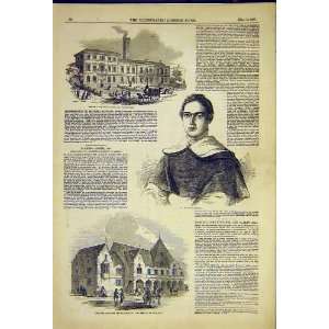  Achilli Corn Exchange Market Hall Lichfield Print 1850 