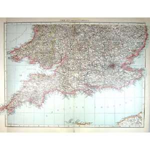   Map South England Wales Isle Wight LandS End London English Channel