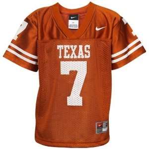   Longhorns Toddler #7 Replica Football Jersey   Burnt Orange (4T