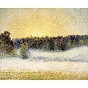  Sunset and Fog at Eragny by Camille Pissarro 16.00X13.25 