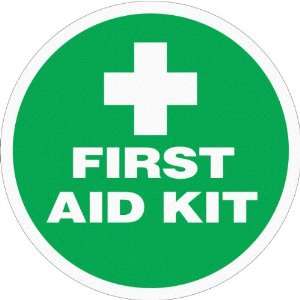 FloorSignage Concrete Graphics Safety Sign, First Aid Kit, 17 
