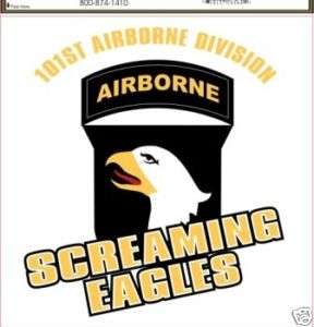 ARMY 101ST AIRBORNE SCREAMING EAGLES MILITARY DECAL  