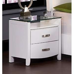  Contemporary Night Stand In White Finish By Homelegance 