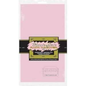 Beistle 50940 P   Masterpiece Plastic Rectangular Tablecover   Pink 
