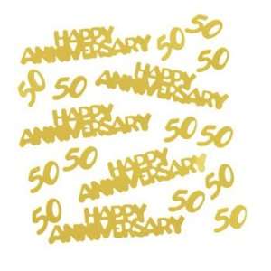  Gold 50th Anniversary Confetti   Party Decorations & Party 