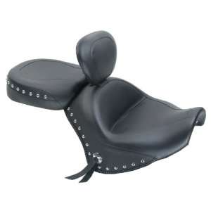   Studded Two Piece Motorcycle Seat with Driver Backrest  Yamaha Stryker