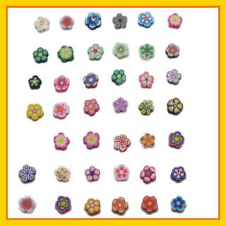 100 mixed fimo Polymer Clay Flower Spacer Beads CbA002  