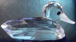Swarovski Crystal Swimming Duck Figurine with Swan Mark  