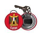 EGYPT BOTTLE OPENER W / KEYRING   egyptian/coat of arms