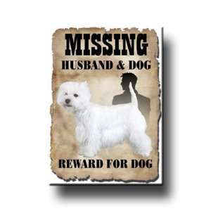  West Highland White Terrier Missing Reward Fridge Magnet 