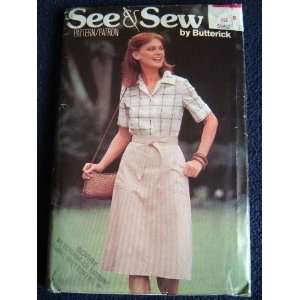  SEE & SEW BY BUTTERICK 5952 MISSES SHIRT AND SKIRT SIZE 12 
