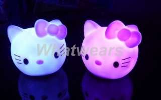 New Cute Hello Kitty Night Light LED Colors Changing Lamp Z15  