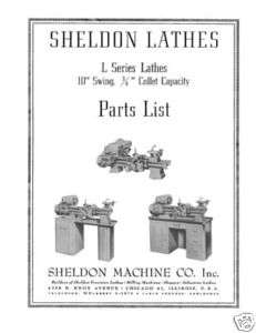 Sheldon 10 Inch L Series Lathe Parts Manual  