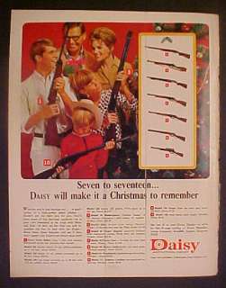 1966 Daisy B B Gun Rifles Boys Christmas Toy Promo Ad  