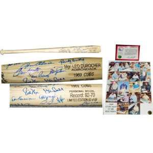  1969 Chicago Cubs Team Signed Blonde Engraved Bat with 18 