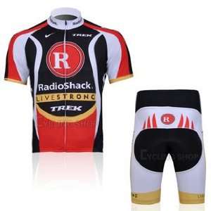  2012 Style Radio shack cycling jersey Set short sleeved 
