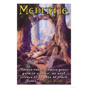  Meditate Giclee Poster Print, 9x12