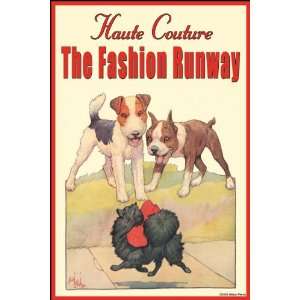 Haute Couture The Fashion Runway 12x18 Giclee on canvas 