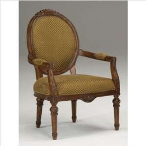  Bernards 7554 French Provencial Chair   Pecan Frame with 