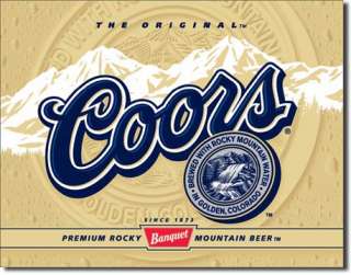 Coors Beer Label Man Cave Bar Saloon Garage Tin Sign  