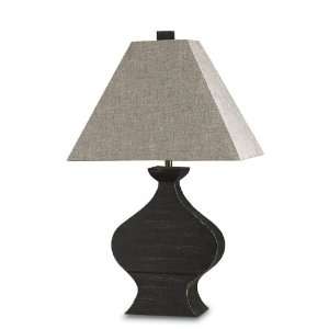   6742 Bateau 1 Light Metal Table Lamp with Natural Linen Shades 6742