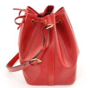 LOUIS VUITTON Red Epi Leather Petit NOE bag E926  